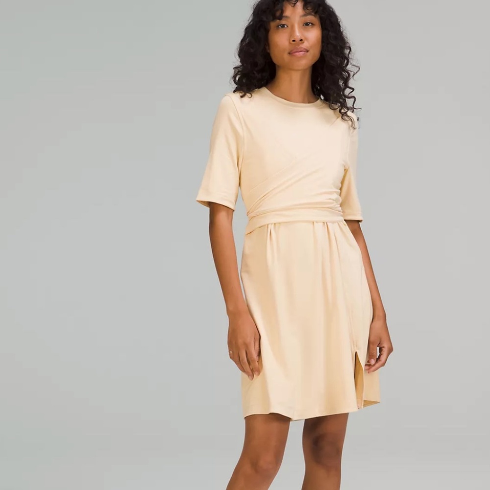 Lululemon Cotton Wrap-Front T-Shirt Dress